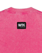 ACID WASHED TEE: WEBTALK (PINK)