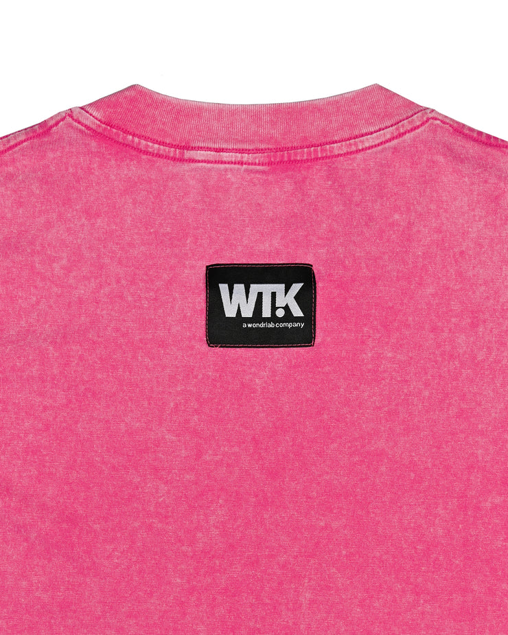 ACID WASHED TEE: WEBTALK (PINK)